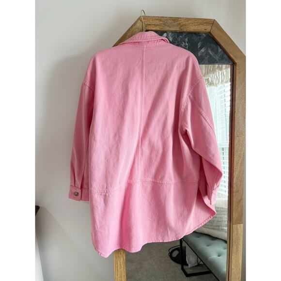 Zara Oversized Denim Button Down Shirt Jacket - Picture 8 of 9